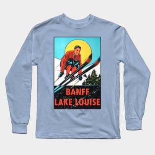 Banff Lake Louise Ski Vintage Long Sleeve T-Shirt